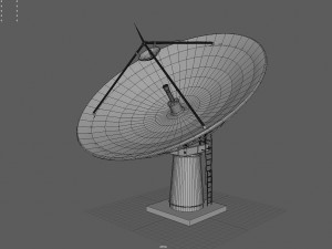 Large Satellite Antenna 3D-Modell