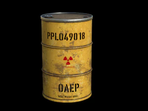 Radioactive waste barrel 3D Model