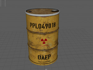 Radioactive waste barrel 3Dモデル