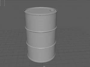 Radioactive waste barrel 3D Model