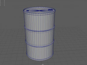 Radioactive waste barrel 3D Model