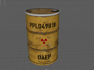 Radioactive waste barrel 3Dモデル