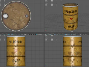 Radioactive waste barrel 3D Model