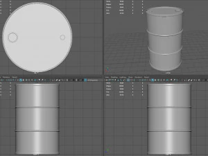 Radioactive waste barrel 3D Model