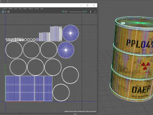 Radioactive waste barrel 3D Model