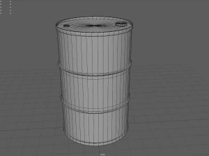 Radioactive waste barrel 3D Model