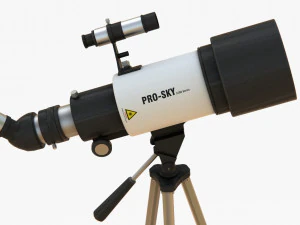 Modern Telescope 3D Model