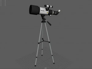 Modern Telescope 3D Model