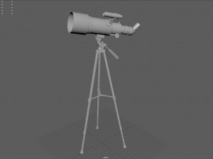 Modern Telescope Modelo 3D