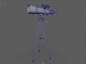 Modern Telescope 3D Model
