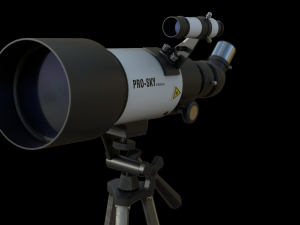 Modern Telescope Modelo 3D