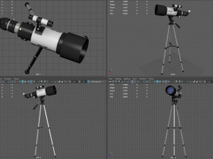 Modern Telescope Modelo 3D