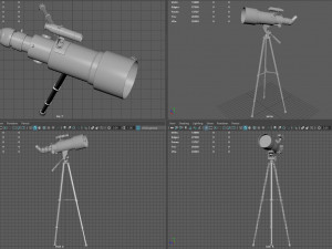 Modern Telescope Modelo 3D