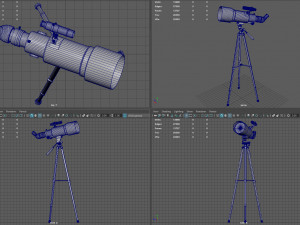 Modern Telescope Modelo 3D