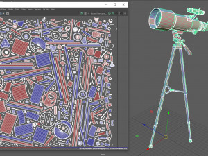 Modern Telescope Modelo 3D