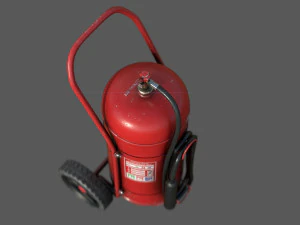 Wheeled Extinguisher 3D Model