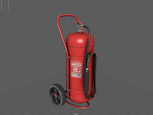 Wheeled Extinguisher 3D Model