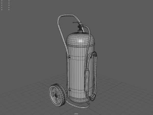 Wheeled Extinguisher 3D Model