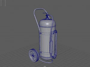 Wheeled Extinguisher 3D Model