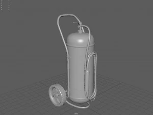 Wheeled Extinguisher 3D Model