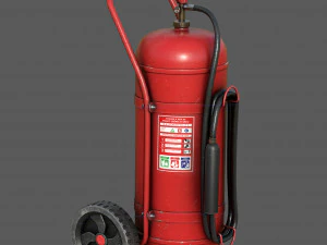 Wheeled Extinguisher 3D Model