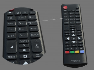Remote Control for TV 3D Model