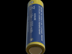 AA alkaline batteries Model 3D