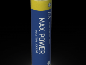 AA alkaline batteries Model 3D
