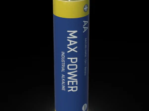 AA alkaline batteries 3D Model