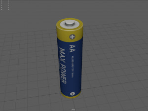 AA alkaline batteries Model 3D