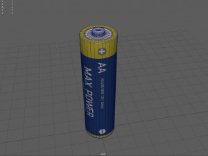 AA alkaline batteries Model 3D