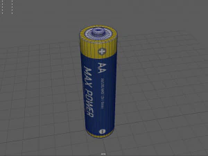 AA alkaline batteries 3D Model