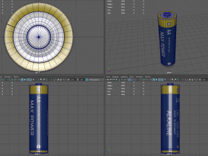 AA alkaline batteries Model 3D