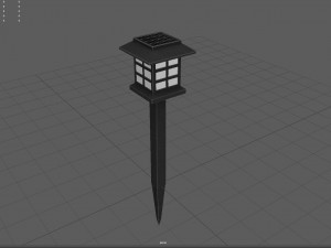 Outdoor solar light 3D 모델