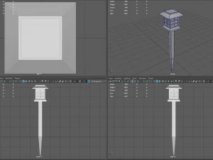 Outdoor solar light 3D Model