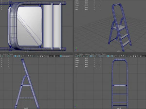 Składana drabina Model 3D
