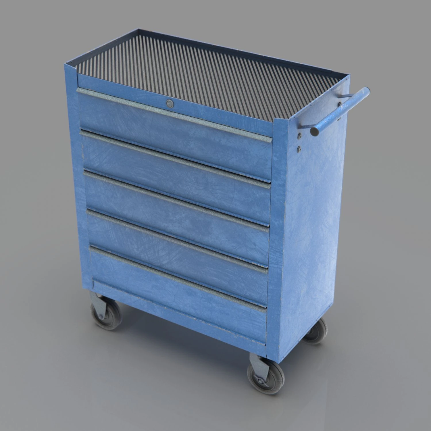 Trolley Toolbox Workshop 3D Model .c4d .max .obj .3ds .fbx .stl .blend