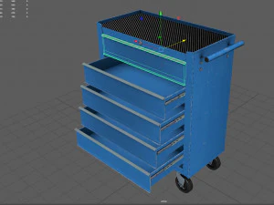 Trolley Toolbox Workshop 3D Model