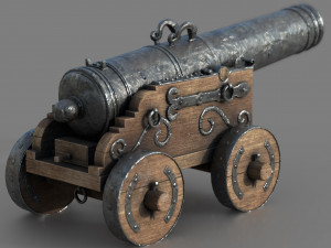Medieval Cannon Modelo 3D