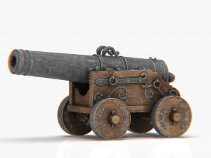 Medieval Cannon 3D Model