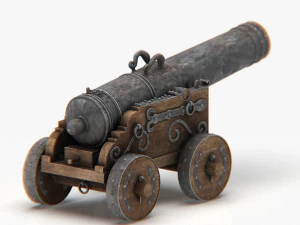 Medieval Cannon 3D Model
