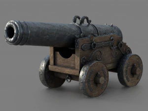 Medieval Cannon 3D Model