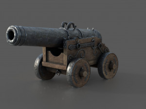 Medieval Cannon Modelo 3D