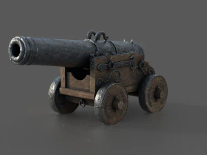 Medieval Cannon 3D Model