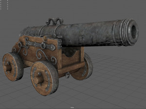 Medieval Cannon Modelo 3D