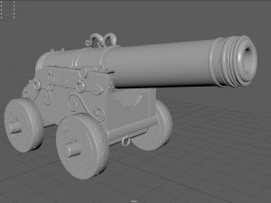 Medieval Cannon 3D Model