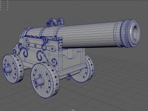Medieval Cannon 3D Model