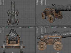 Medieval Cannon Modelo 3D