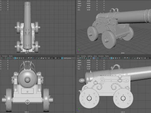 Medieval Cannon 3D Model