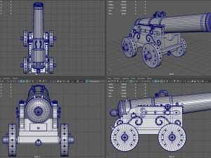 Medieval Cannon Modelo 3D